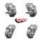 Service Caster 3 Inch Gray Polyurethane Wheel Swivel Bolt Hole Caster Set with 2 Brake SCC SCC-BH20S314-PPUB-TLB-2-S-2 - alternate 6